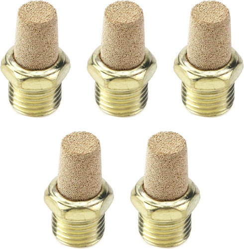 5PCS Exhaust Silencer 1/4" Exhaust Muffler Air Line Fitting for Cylinders Pneumatic Tools...