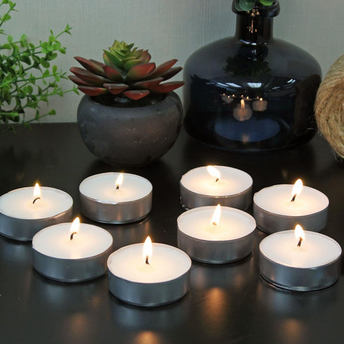 Stonebriar 20 Pack Unscented Mega Oversized Tea Light Candles with 9 Hour Extended Burn Time...