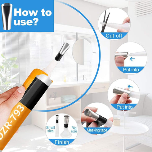 Caulking Tool Kit, 28PCS Silicone Caulking Tools(Stainless Steelhead) Caulking Tool Sets Silicone Sealant Finishing Tool, Great Tools for Kitchen ...