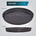 Tart Pan Black Carbon Steel, Non-Stick Quiche Pan, Tart Pan 9 inch removable bottom and 10 Baking Parchments-Oven and Dishwasher Safe...