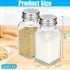 Salt and Pepper Shakers Set of 2, Glass Spice Shaker with Blank Stickers, Saleros para Cocina Elegantes...