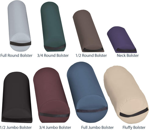 EarthLite Bolster Pillow Neck – Durable Massage Bolster, 100% PU Upholstery incl. Strap Handle/Professional Quality for Massage Tables/Back Pain R...