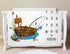 Fishing Baby Milestone Blanket with Birth Stat Sign, Gone Fishing Baby Growth Chart Monthly Blanket, Watch Me Grow Fishing Boat Baby Nursery for N...