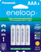 Eneloop Panasonic BK-4MCCA4BA AAA 2100 Cycle Ni-MH Pre-Charged Rechargeable Batteries, 4-Battery Pack...