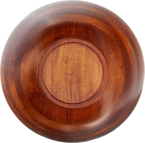 Lipper International Beechwood Cherry Finished Footed Serving Bowl for Fruits or Salads, Large, 13.75" Diameter x 5" Height, Single Bowl,216.41 fl...