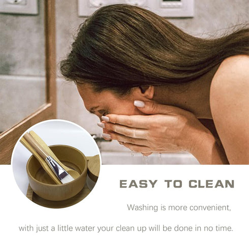 Wood Mask Mixing Bowls 6 Pack,Makeup Facial Skin Care Products for Clay Mask,Home DIY Beauty Personal Care Spa Tools Kit Cosmetic Bowl,Spatula,Spo...