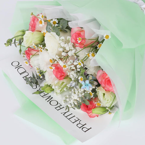 FUHITIM 20 Sheets Flower Wrapping Paper -Waterproof Floral Bouquet Wrapping Paper Used for DIY Crafts, Gift Packaging, Florist Supplies Packaging ...