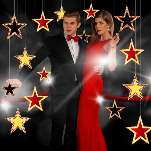 Geosar 90 pcs Movie Star Cardboard Red Carpet Awards Night Cutouts Confetti Cutouts for Bulletin Board Movie Party Decoration Supply Classroom Wal...
