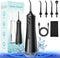 Water Dental Flosser Cordless for Teeth Cleaning Professional - 4 Modes Oral Irrigator 300ML Rechargeable Portable IPX7 Waterproof Powerful Batter...