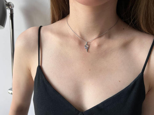 Elegant Necklace Earrings Bracelet Set Jewelry Crystal Pendant for Women Wedding Party Gift...