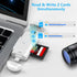 SD Card Reader for iPhone ipad Android Mac Computer Camera, 3-in-1 USB-C to Micro SD Card Reader Trail Camera Viewer,Portable Memory Card Reader S...