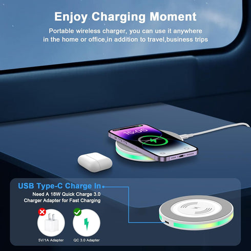 15W Wireless Fast Charger for iPhone 14 13 12 11 Pro Max SE XR XS X 8,Samsung Wirelss Charger Station for Samsung Galaxy S23 S22 S21 S20 Z Flip 5 ...