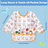 Lictin Long Sleeve Baby Bibs for Boy or Girl,Fully Waterproof Toddler Bibs,2-5 years Neutral Baby Smock for Eating,Reusable Infant Wearable Bibs f...