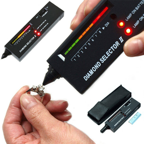 Diamond Tester,High Accuracy Jewelry Diamond Tester Professional Diamond Tester Pen Jeweler Tool for Novice and Expert - Diamond Selector II 9V Ba...