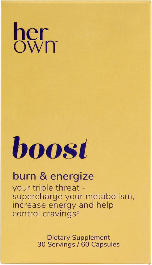 her own Boost, Helps Boost Energy, Supports Metabolism, Proprietary Thermogenic Blend, Green Tea Leaf Extract, Gluten and Soy Free, Vegan, 60 Caps...