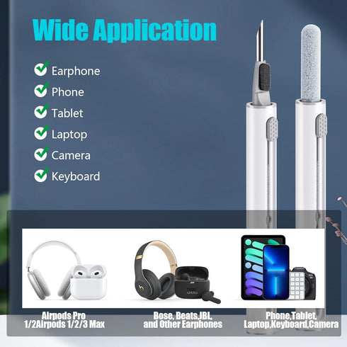 AKIKI Cleaner Kit for Airpods, Earbuds Cleaning kit for Airpods Pro 1 2 3, Phone Cleaner kit with Brush for Bluetooth Earbuds Cleaner, Wireless Ea...