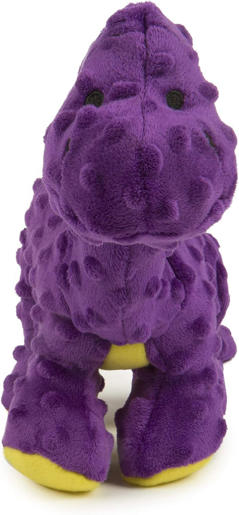 goDog Dinos Bruto Squeaky Plush Dog Toy, Chew Guard Technology - Purple, Large...