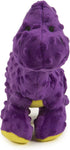 goDog Dinos Bruto Squeaky Plush Dog Toy, Chew Guard Technology - Purple, Large...