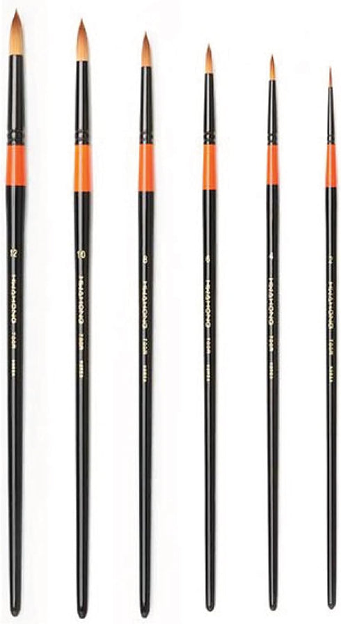 HWAHONG Artist Watercolor Paint Brush700R, Round Brush_Set of 6 Brushes...
