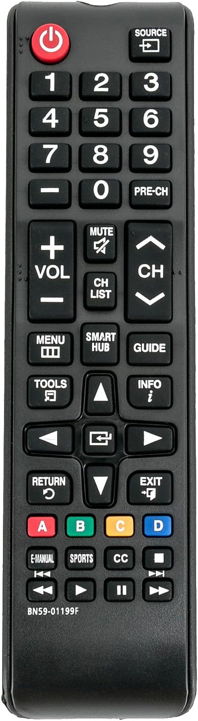 BN59-01199F Replaced Universal TV Remote Control fit for Samsung LED HDTV 7500 9500 6200 6520 Series UN32J5205 UN40JU6700 UN48JU6700 UN55JU6700 UN...