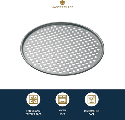 Master Class KCMCHB14 Perforated Pizza Tray, Grey, 32cm...