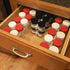 Plastic Kitchen Spice Rack Organizer 20 Spice Gripper Clip Strips Cabinet Door for Spice Containers - 4 Strips, Holds 20 Jars...