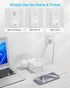 European Travel Plug Adapter, EU/UK/US Travel Adapter Power Strip, 6 AC Outlets, 20W USB C Power Delivery, 3ft Wrapped Around Extension Cord, Comp...