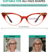 Eyekepper Spring Hinge Striped Reading Glasses (3 Pairs) Men Includes Sunshine Readers (+2.50, Black Transparent/Red Transparent/Grey Lens)...