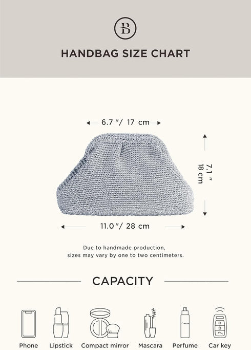 Coucoland Crochet Bag for Women - Handmade Beach Clutch Purse Summer Bag for Daily Wedding Party...