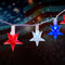 4th of July Star String Lights, 13.6Ft LED Red White Blue Memorial Day Decoration Star Light with 35 Patriotic Star Lights for Independence Day Th...