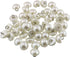 Tegg Half Domed Button 50PCS 10mm Cream-Coloured Half Ball Pearl Buttons with Metal Shank for Clothes, Craft, Sewing...