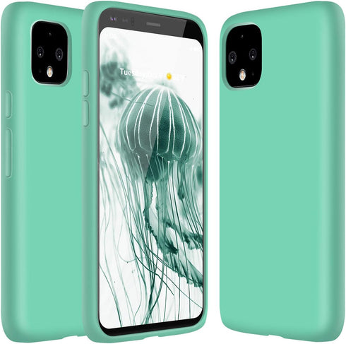 ABITKU Pixel 4XL Case, Pixel 4XL Silicone Slim Gel Rubber Phone Case Soft Microfiber Cloth Lining Cushion Compatible for Google Pixel 4 XL 6.3 inc...