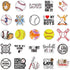 Baseball Stickers | 50 Pcs Baseball Waterproof Vinyl Stickers for Helmet Snowboard Water Bottles Bicycle Laptop Refrigerator Luggage Computer Mobi...
