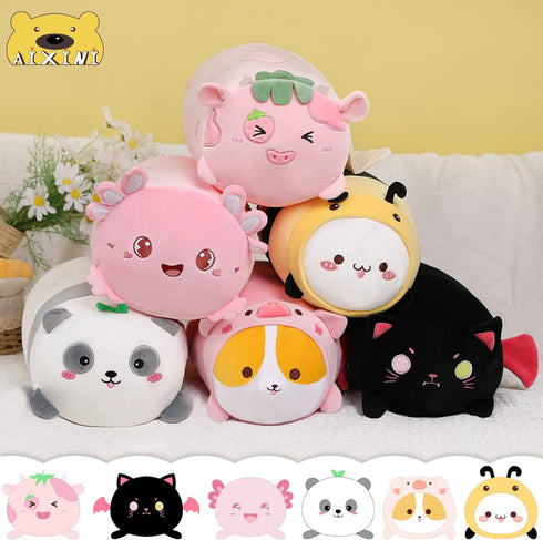 AIXINI Cute Panda Plush Pillow 15.7” Bamboo Panda Stuffed Animal, Soft Kawaii Plushies Hugging Plush Squishy Pillow Toy Gifts for Kids Bedding Sle...