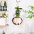 Smiley Face Planter Pot, Hanging Swing Chair Flower Head Resin Planters for Indoor Outdoor Plants Succulent Pots for String of Pearls Plant Live G...