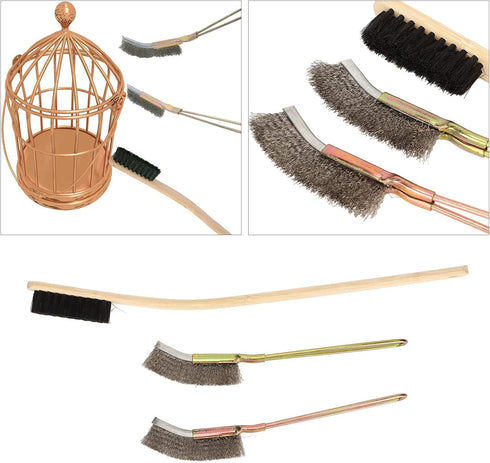 Pssopp 3Pcs Bird Cage Brush, Handle Long Brush Pet Cage Brush Accessories for Pet Bird Small Animal...