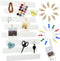 8Pcs Bulletin Board Strips, White Felt Pin Board Bar Strips with 50 Pushpins, Self-Adhesive Felt Cork Board Strips for Wall to Display Your Notes,...