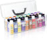 Vowcarol Acrylic Paint Storage Box for Apple Barrel Acrylic Paint, 30 Bottles Capacity Acrylic Paint Organizer for 2 fl. oz Acrylic Paints, Craft ...