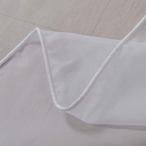 ZebraSmile 1 Panel Tab Top Voile Curtains Loop Sheer Curtains Transparent Window Drapes for Living Bedroom Divide Wedding Big Window Curtains Whit...