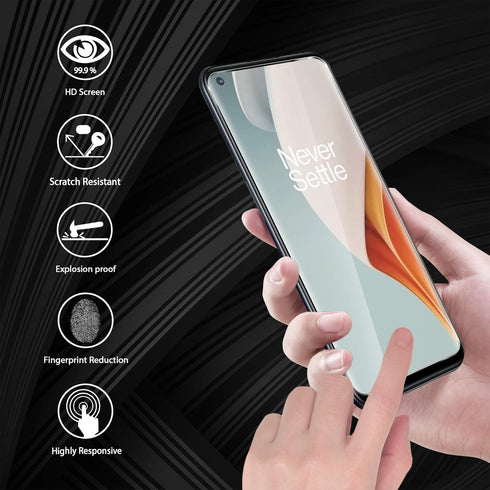 Orzero (3 Pack) Tempered Glass Screen Protector Compatible for OnePlus Nord N100, Protector De Pantalla 9 Hardness High Definition Anti-Scratch Bu...