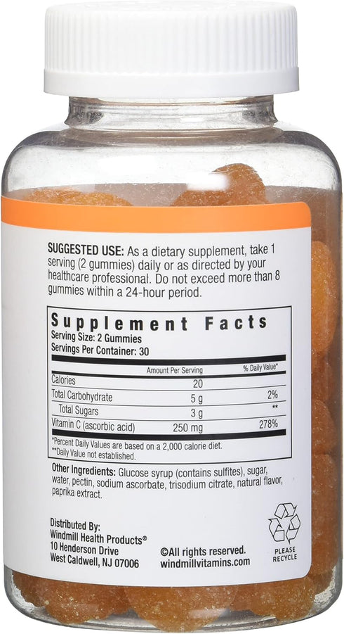 NutritionWorks Vitamin C 250 mg Gummies, Supports Immune Health, Packed with Potent Antioxidants, 60 Gummies...