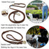 Leather Dog Leash - 8FT Multi Function Genuine Leather Leash for Dogs, Hands Free Dog Training Leash, Adjustable Slip Lead Dog Leash for Small, Me...