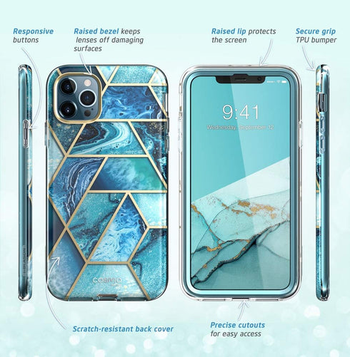 i-Blason Cosmo Series Case for iPhone 12 Pro Max 6.7 inch (2020 Release), Slim Full-Body Stylish Protective Case with Built-in Screen Protector, 6...