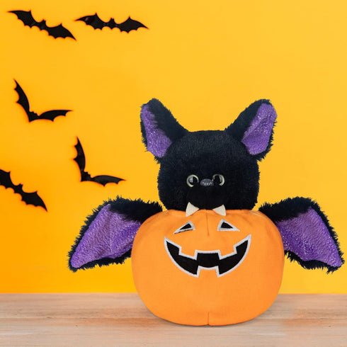 My OLi Plush Pumpkins Stuffed Bat Plush Toy Pumpkins with Removable Bat Glow in The Dark Toy Gifts for Kids Baby Toddler...
