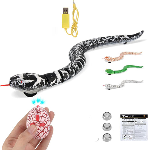 Remote Control Snake Toy RC&Robot Electric Snake Toy Fast Moving of Fake Rattlesnake Christmas Halloween Toys Party Favor Gifts Joke Prank for Kid...