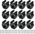 12 PCS Pool Cue Holder Clamps(Include Screws), Billiards Snooker Cue Locating Clip Holder Regular Fishing Rod Storage Clips Black for Pool Cue Rac...