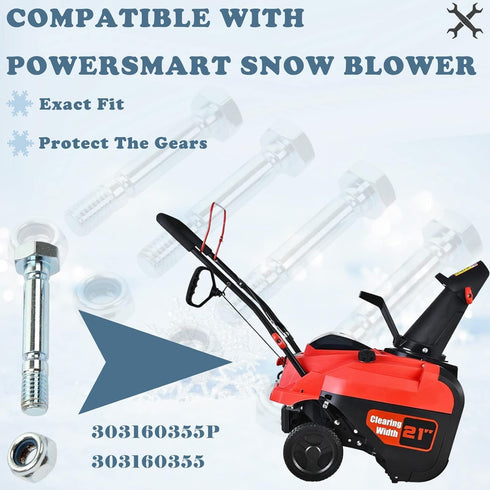 Snow Blower Shear Pins 303160355P / 303160355 Compatible with Powersmart Snow Blower Shear Part Fit for All Two-Stage Snow blowers, Snow Blower Re...