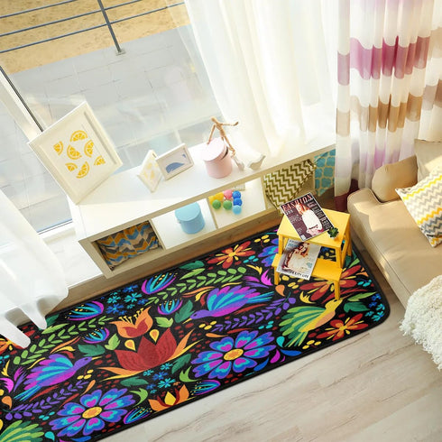 Floral Mexican Birds Kitchen Rugs Indoor Outdoor Non Slip Kitchen Floor Mats Area Rugs Runner Rug Laundry Room Rug 40x20 in...