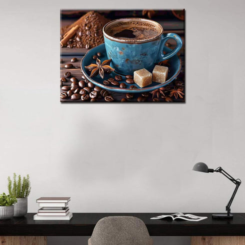 Breakfast Served with Coffee Diamond Painting Fresh Fruits Artwork Drink Milk Wall Art 5D DIY Full Drill Crystal Balanced Diet Pictures Diamond Ar...
