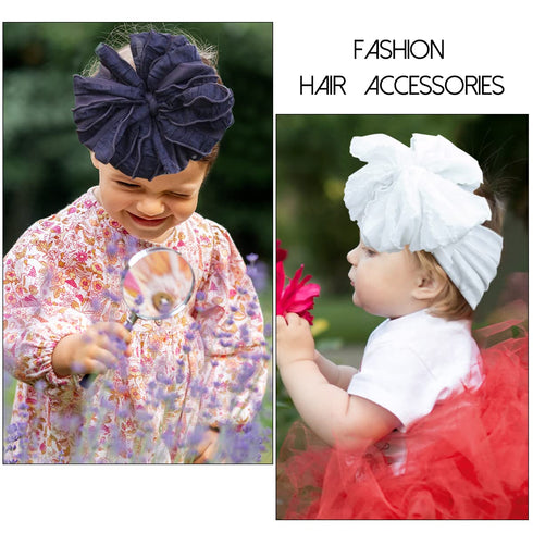 DANMY Baby Girl Elastic Headbands Newborn Toddler Hairbands Bows Children Soft Headwrap Hair Accessories...